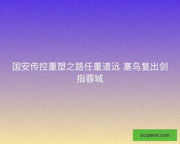 国安传控重塑之路任重道远 塞鸟复出剑指蓉城